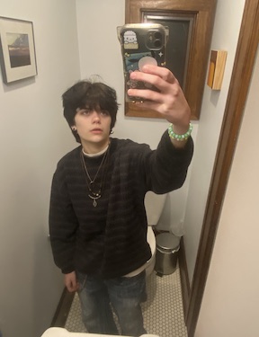 full body picture of author. taken in a bathroom